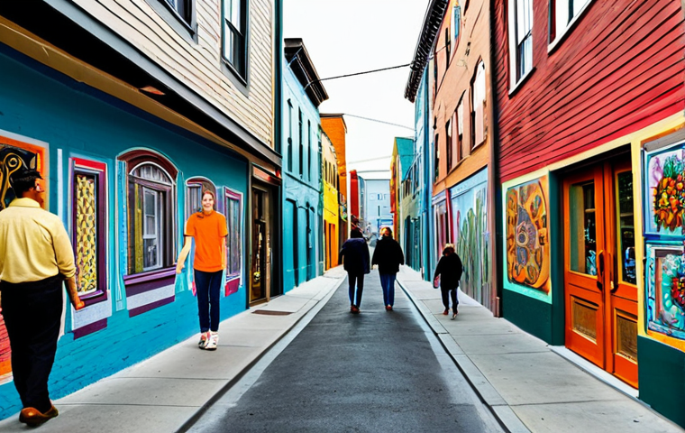 Revitalized Alleyway**
"A charming alleyway transformed into a vibrant community space, fully clothed pedestrians strolling past colorful murals and quaint shops with restored vintage signage, safe for work, appropriate content, fully clothed, professional photography, perfect anatomy, correct proportions, well-formed hands, natural body proportions, modest environment, family-friendly."
**